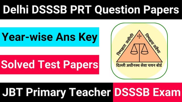Delhi Primary Teacher Previous Year Paper in Hindi and English with Answers